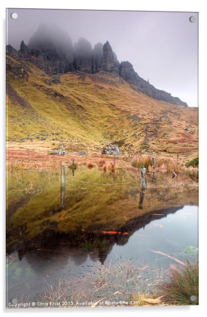 Old Man of Storr Reflections Acrylic by Chris Frost