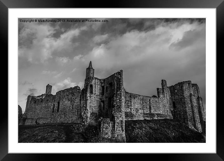 Warkworth castle. Framed Mounted Print by Mark Aynsley