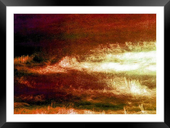 Last Sunlight Along The River Bank  Framed Mounted Print by Jane Tripp
