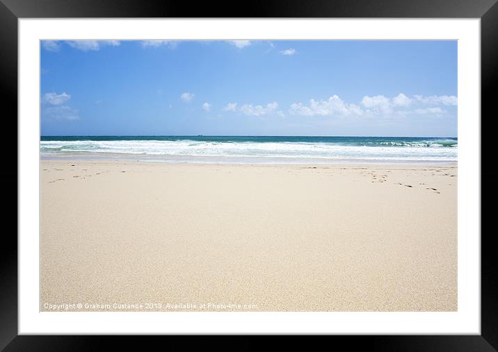 Cornish Beach Framed Mounted Print by Graham Custance