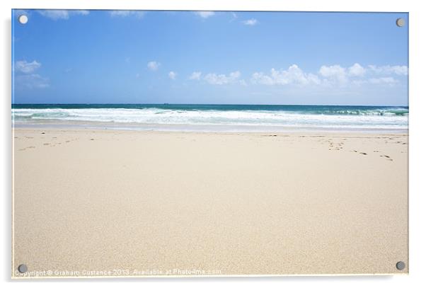 Cornish Beach Acrylic by Graham Custance