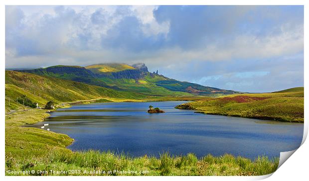 Loch Fada to the Storr Print by Chris Thaxter