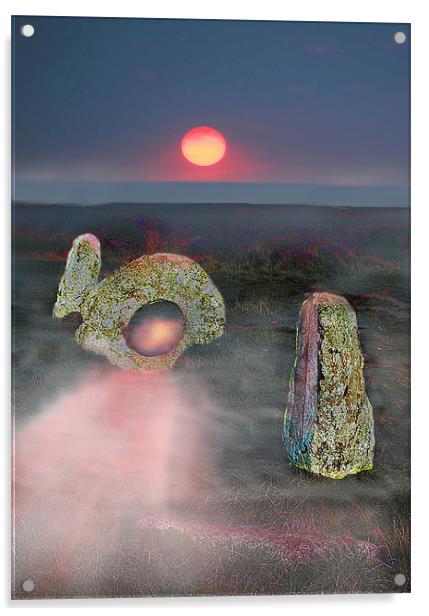 Druid Magic Stones Fantasy Acrylic by Dave Bell