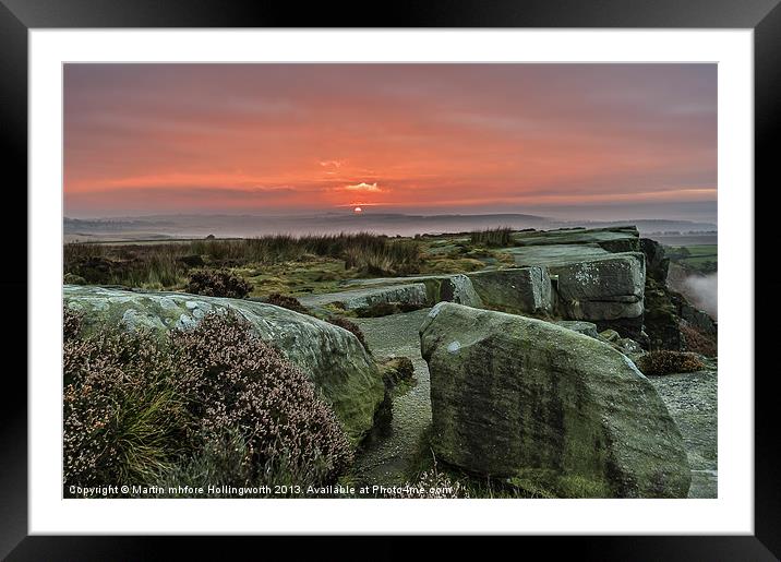 Peak District Sunrise Framed Mounted Print by mhfore Photography