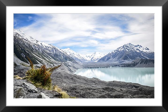 Abel Tasman Glacier  New Zealand Framed Mounted Print by Michelle PREVOT
