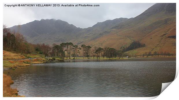 HAYSTACKS FROM BUTTERMERE Print by Anthony Kellaway