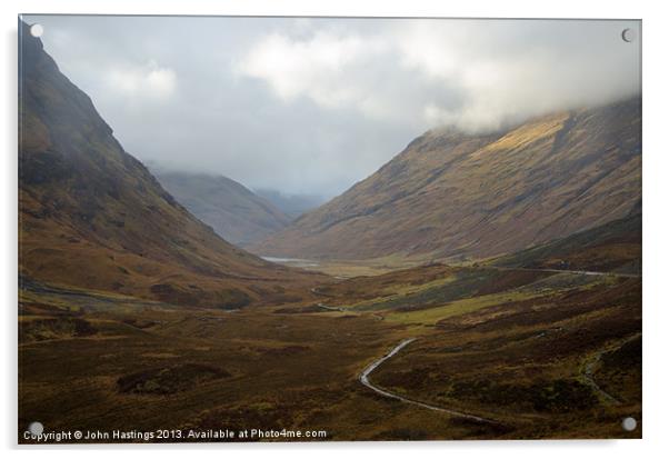 Dramatic Landscapes of Glencoe Acrylic by John Hastings