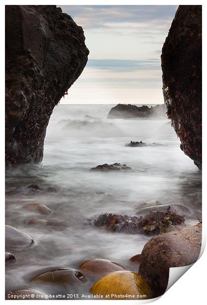 Auchmithie Beach Print by craig beattie