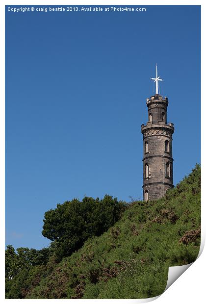 Nelsons Monument Print by craig beattie