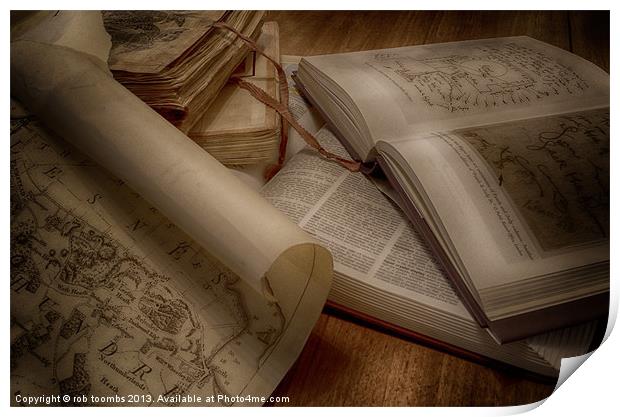 BOOKS OF KNOWLEDGE Print by Rob Toombs