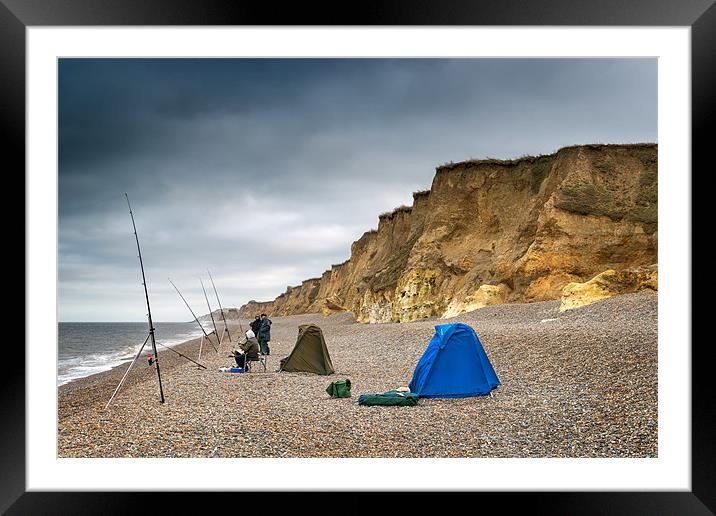 Fishing on Weybourne Beach Framed Mounted Print by Stephen Mole