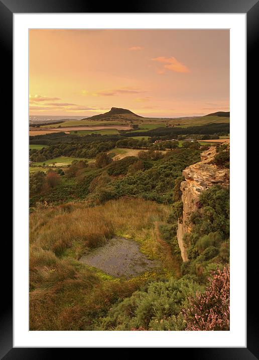 Roseberry Topping Framed Mounted Print by Cheryl Quine