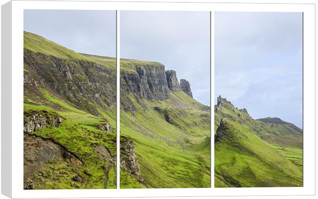 Majestic Quiraing Triptych Canvas Print by Chris Thaxter