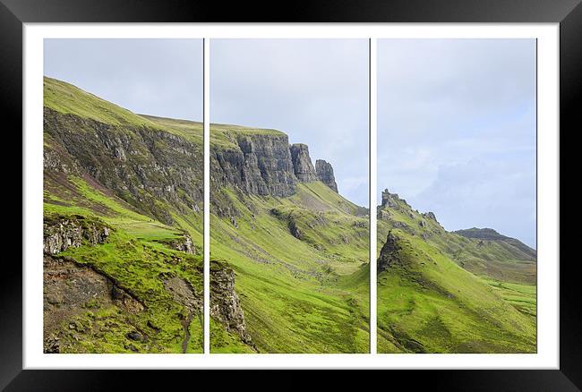 Majestic Quiraing Triptych Framed Print by Chris Thaxter