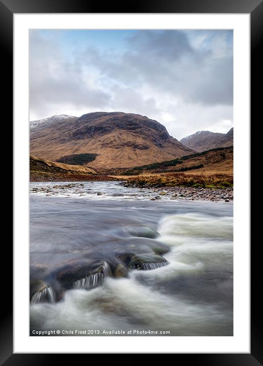 River Etive Flow Framed Mounted Print by Chris Frost