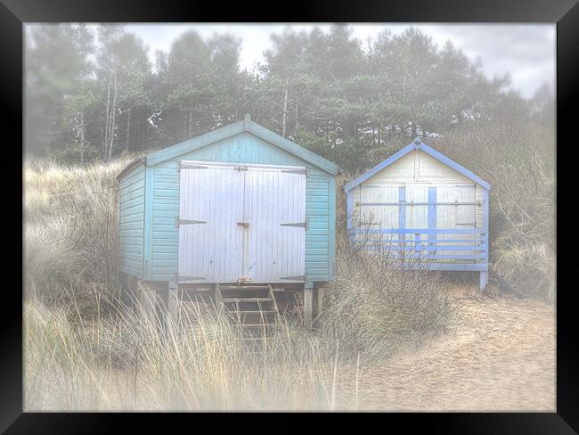 Pastel Beach-huts Framed Print by Mike Sherman Photog