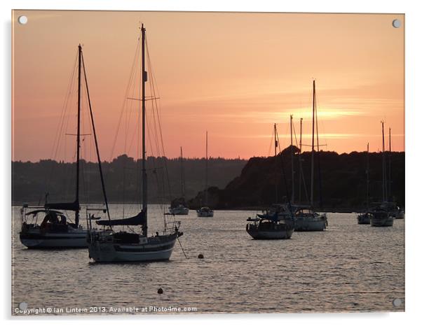 Alvor Sunset Acrylic by Ian Lintern