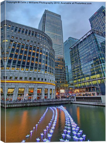 Canary Wharf - London - 1 Canvas Print by Colin Williams Photography