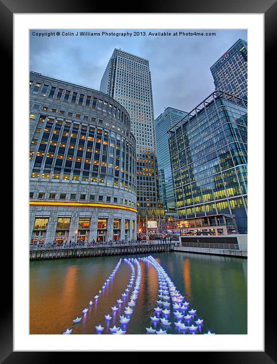 Canary Wharf - London - 1 Framed Mounted Print by Colin Williams Photography