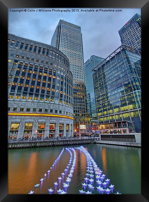 Canary Wharf - London - 1 Framed Print by Colin Williams Photography