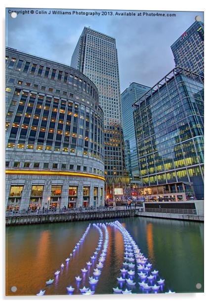 Canary Wharf - London - 1 Acrylic by Colin Williams Photography