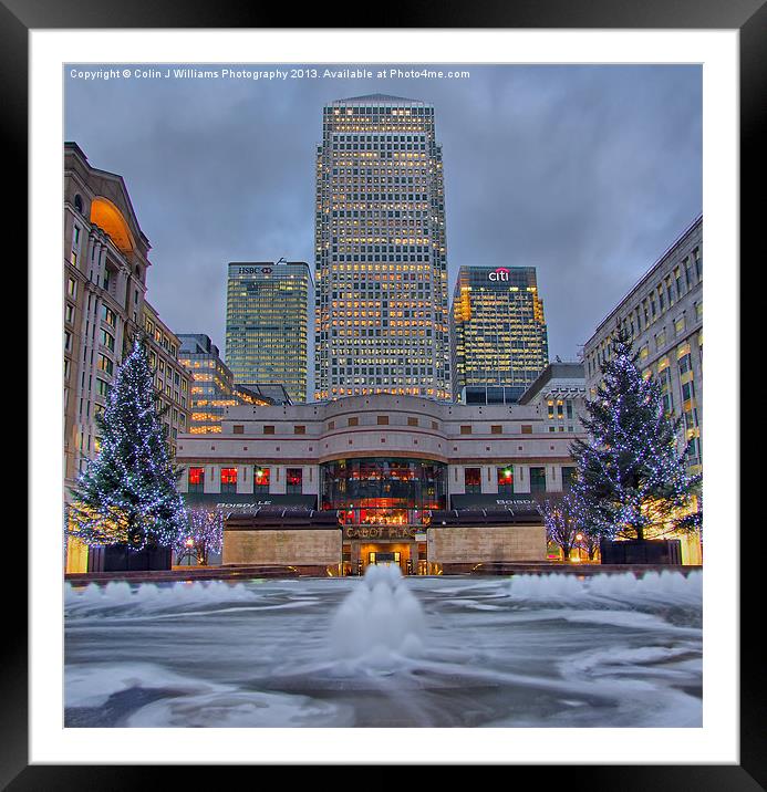 Canary Wharf - London - 2 Framed Mounted Print by Colin Williams Photography