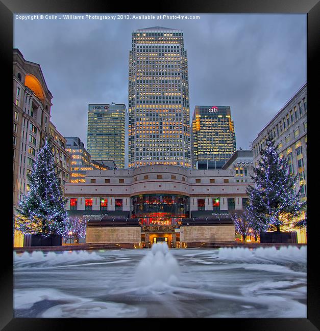 Canary Wharf - London - 2 Framed Print by Colin Williams Photography
