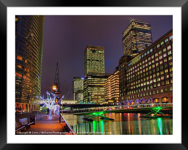 Canary Wharf - London - 3 Framed Mounted Print by Colin Williams Photography