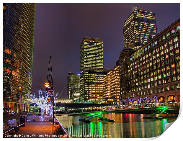 Canary Wharf - London - 3 Print by Colin Williams Photography