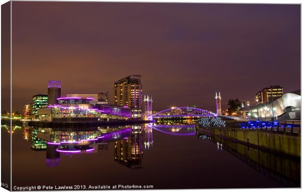 Salford Quays Manchester Canvas Print by Pete Lawless
