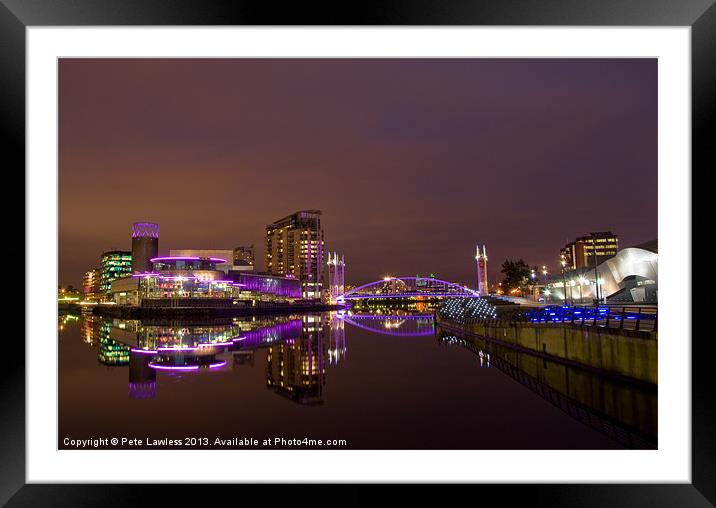 Salford Quays Manchester Framed Mounted Print by Pete Lawless