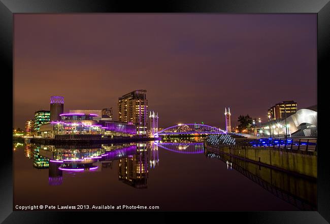 Salford Quays Manchester Framed Print by Pete Lawless