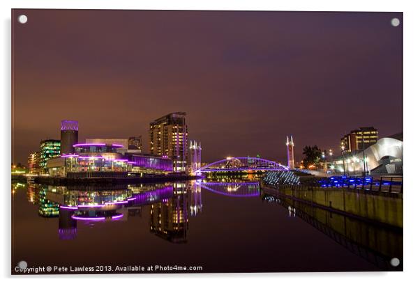 Salford Quays Manchester Acrylic by Pete Lawless
