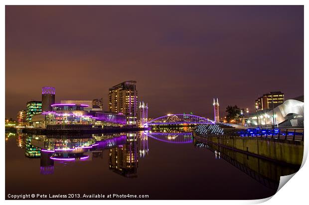 Salford Quays Manchester Print by Pete Lawless