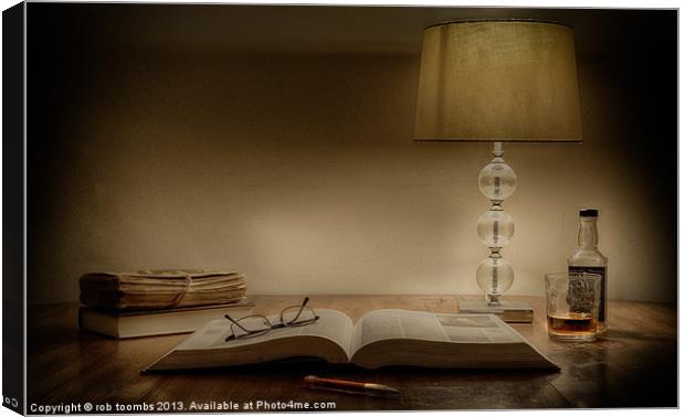 LATE NIGHT READING Canvas Print by Rob Toombs