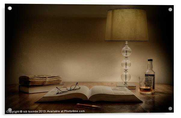 LATE NIGHT READING Acrylic by Rob Toombs
