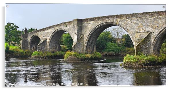 Old Bridge at Stirling, Scotland Acrylic by Jane McIlroy