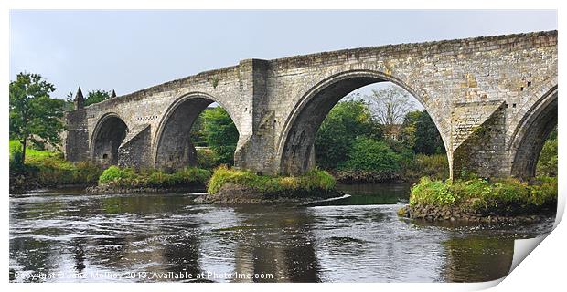 Old Bridge at Stirling, Scotland Print by Jane McIlroy