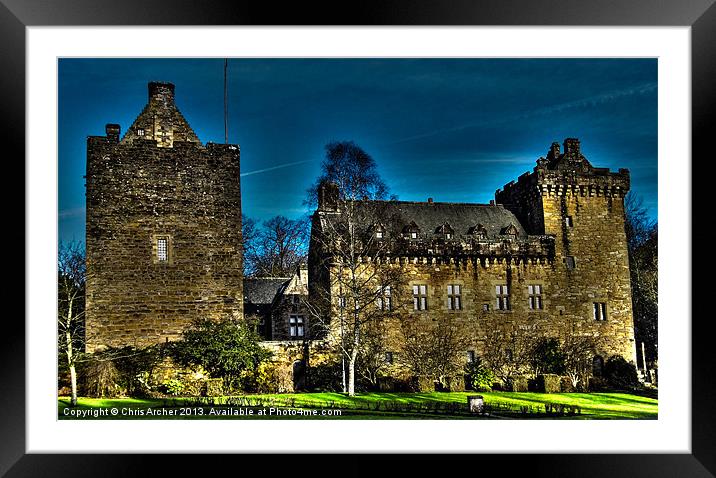 Dramatic Dean Castle Framed Mounted Print by Chris Archer