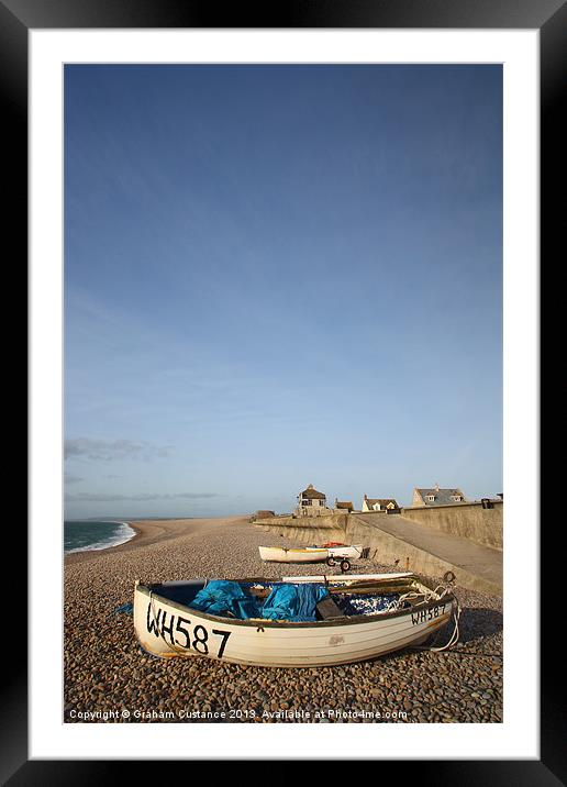 Chesil Beach, Dorset Framed Mounted Print by Graham Custance