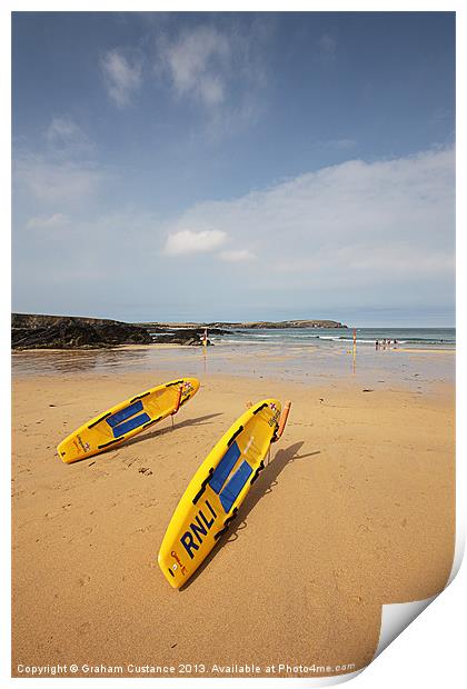 Cornish Beach Print by Graham Custance