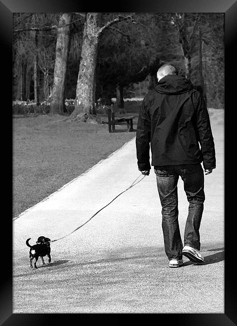 WALKING THE DOG Framed Print by Anthony R Dudley (LRPS)