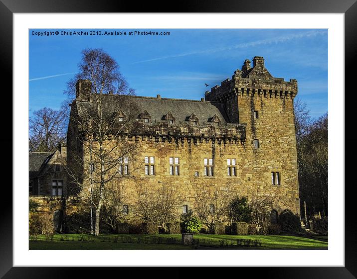 Dean Castle Palace Framed Mounted Print by Chris Archer