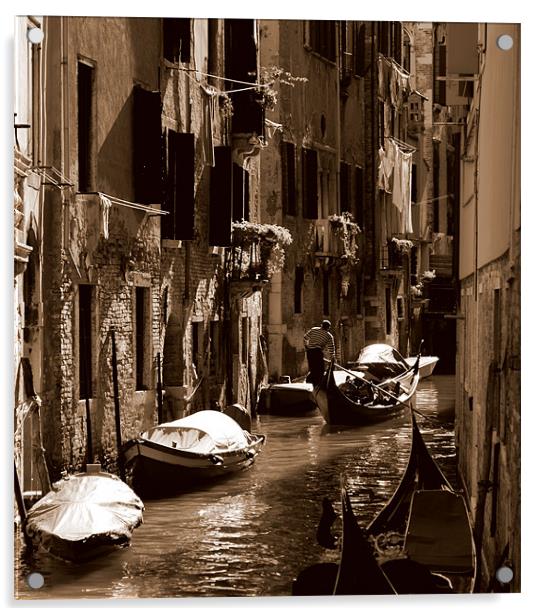 Venice canal Acrylic by barbara walsh