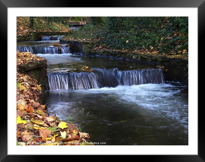 Autumn Stream Framed Mounted Print by Graham Custance
