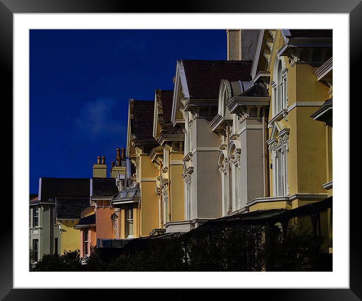 Colourful house façades. Framed Mounted Print by mike fahy
