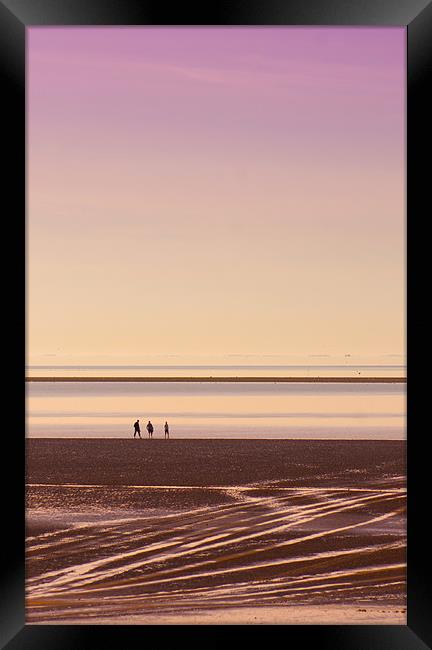 Stroll On The Beach Framed Print by John Dickson