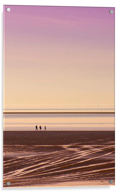 Stroll On The Beach Acrylic by John Dickson