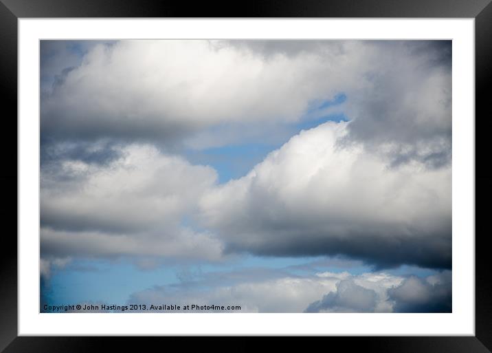 Clouds Framed Mounted Print by John Hastings