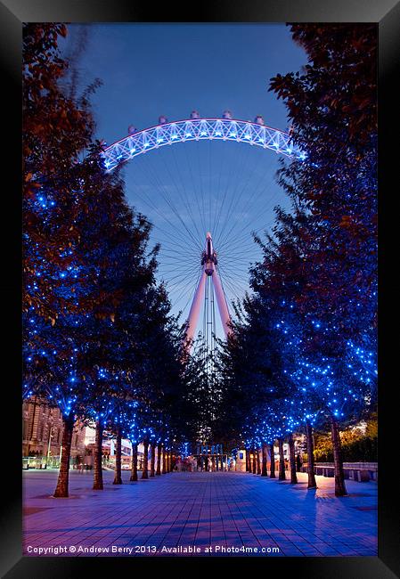 London Eye Avenue of Trees Framed Print by Andrew Berry